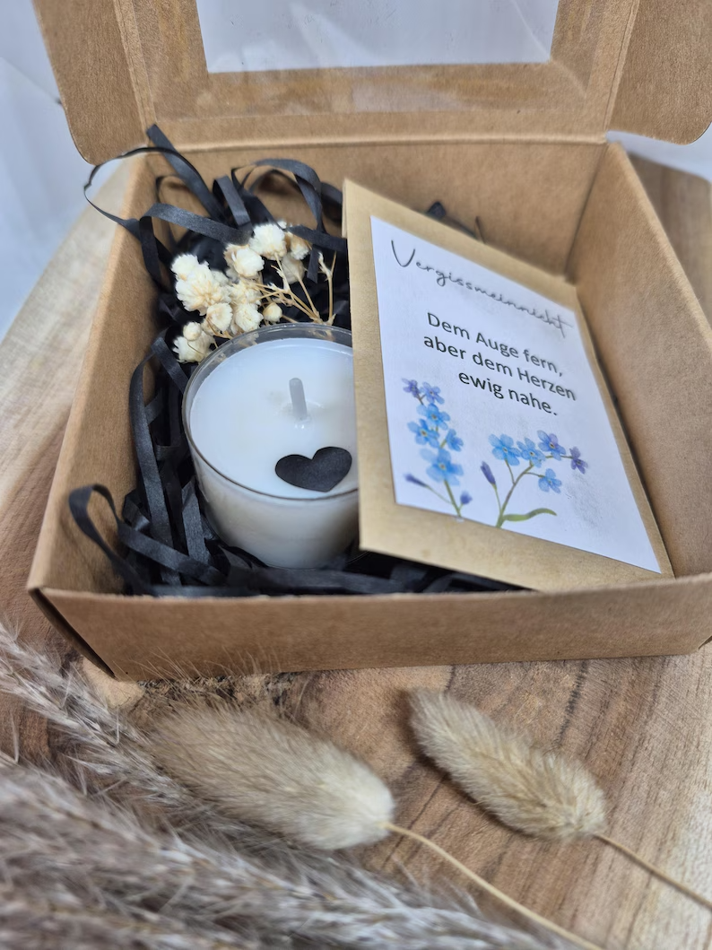 Geschenkset Trauer, Beileid, Trauergeschenk, Mitbringsel, Anteilnahme, stille Anteilnahme