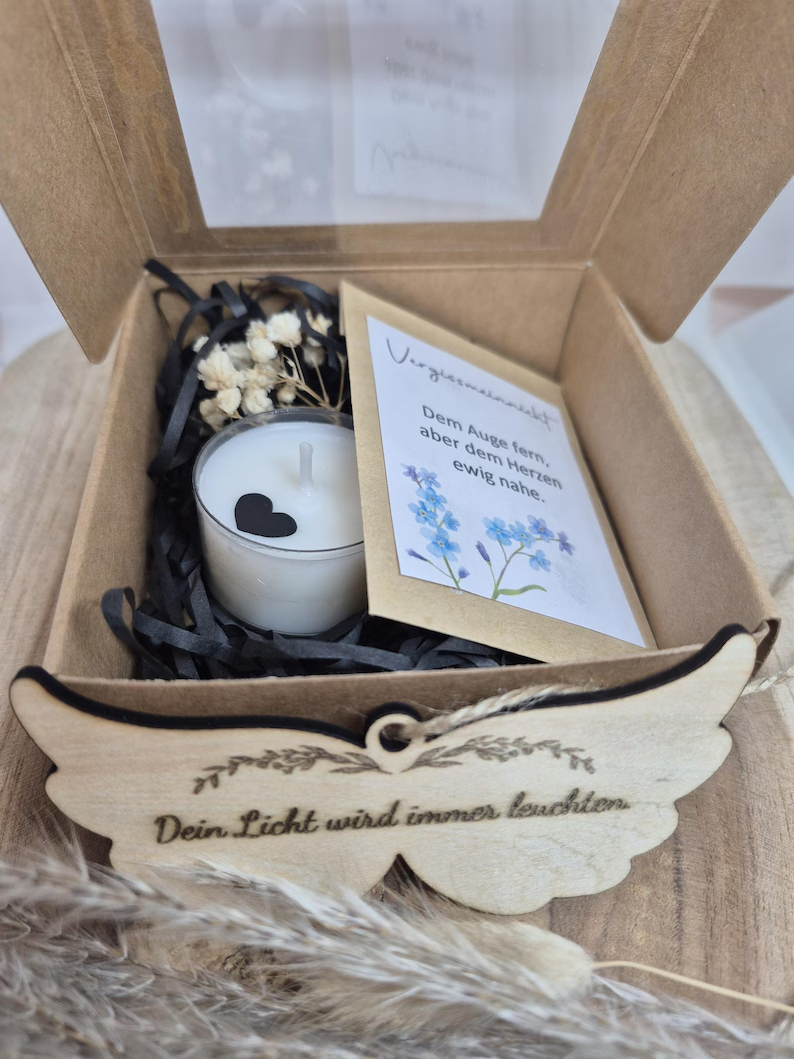 Geschenkset Trauer, Beileid, Trauergeschenk, Mitbringsel, Anteilnahme, stille Anteilnahme