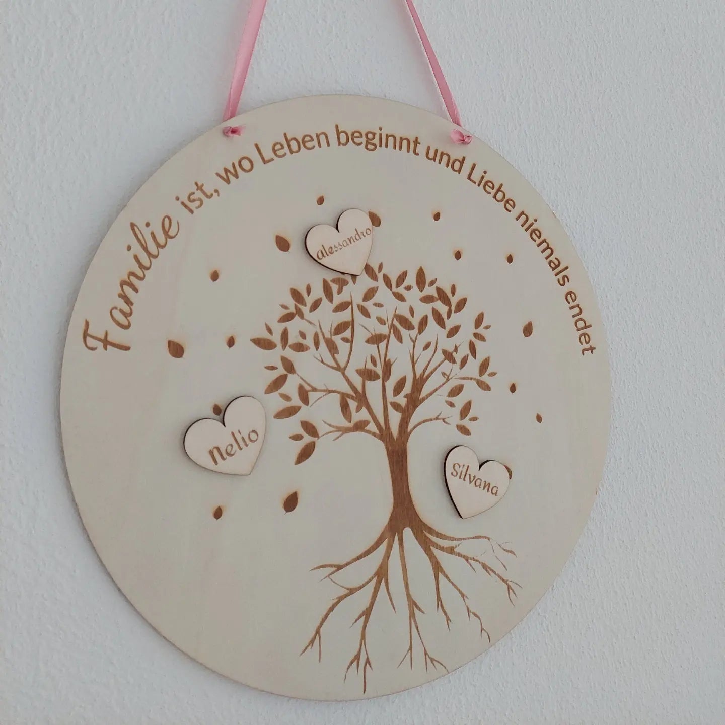 Familienbaum aus Holz, Geschenk Familie