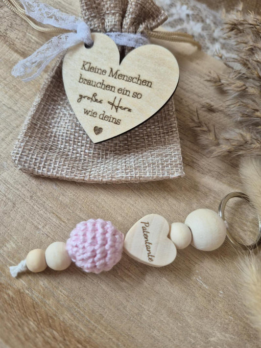 Patentante fragen, Schlüsselanhänger Patentante Patenonkel, Godi, Madrina Geschenk Schwangerschaft Geburt Babyparty Taufe, Taufpate Geschenk