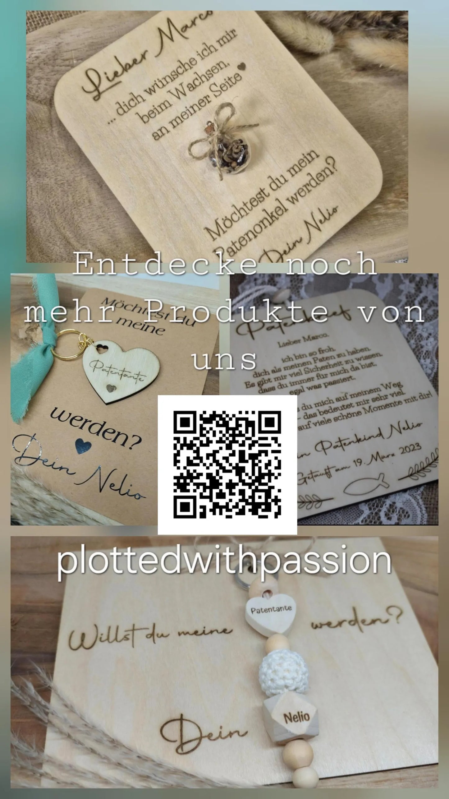 Patentante fragen, Schlüsselanhänger Patentante Patenonkel, Godi