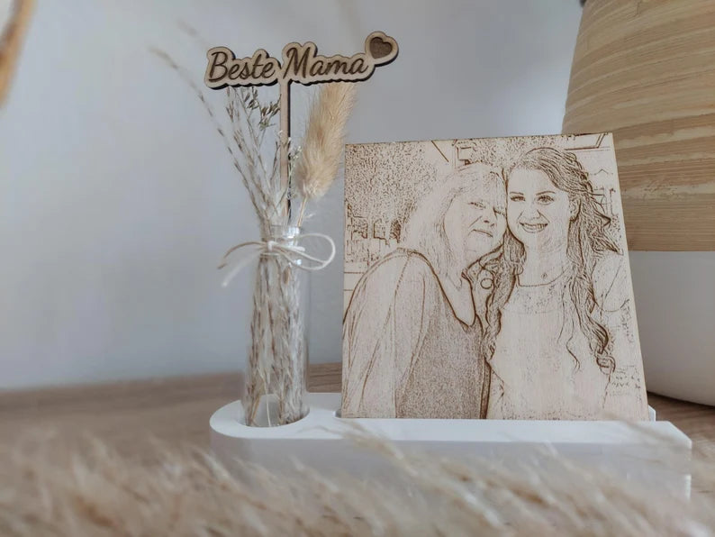 Muttertagsgeschenk personalisiert, Geschenk Mama, Personalisierte Geschenkidee Mutter, Oma Muttertag, Personalisierter Bilderrahmen, Bild