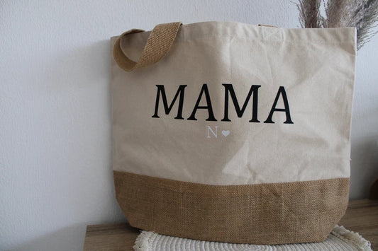 Personalisierte Jutetasche MAMA, Mamatasche, Geschenk Markttasche, Jute Shopper, Muttertag, Geschenk für Mama, Muttertagsgeschenk, Einkaufen